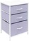 Sorbus Nightstand with 3 Drawers - Furniture Storage for Bedroom, Closet, Office Organization - Steel Frame, Wood Top, Pastel Fabric Bin